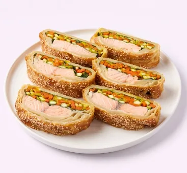 Somon copt cu legume